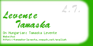 levente tamaska business card